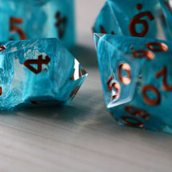 Blue Smoke Handmade Resin DND Dice Set (ONLINE ORDER ONLY)
