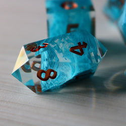 Blue Smoke Handmade Resin DND Dice Set (ONLINE ORDER ONLY)