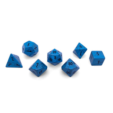 Blue Turquoise - 7 Piece RPG Set Gemstone Dice (Online Only)