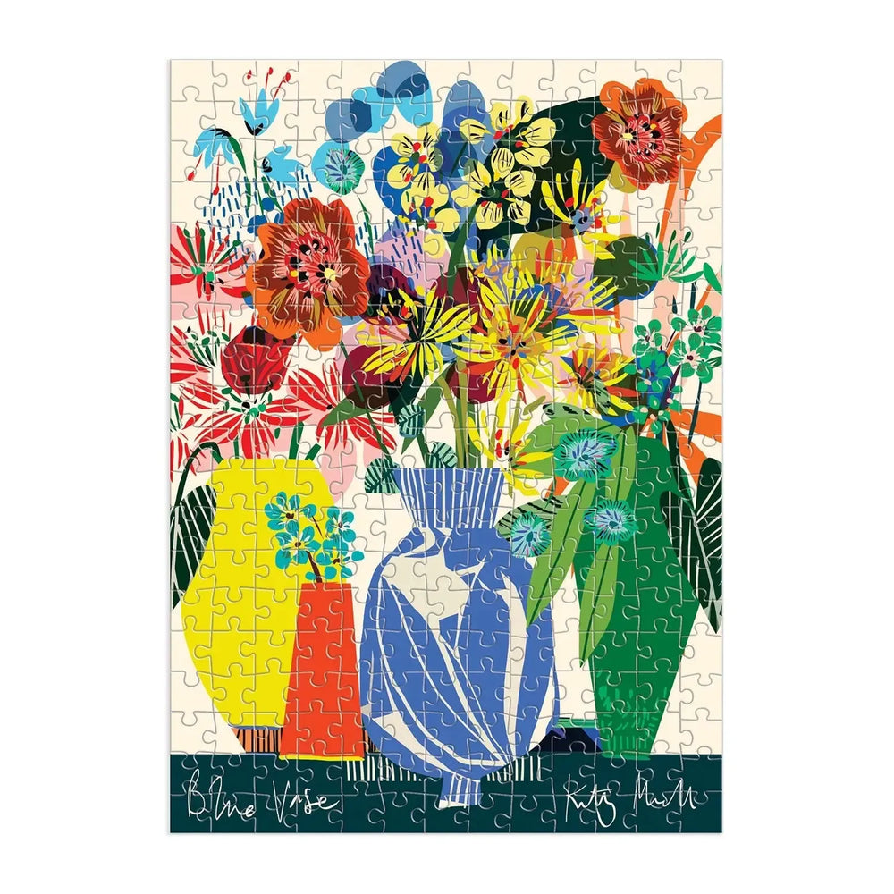 Blue Vase by Kitty McCall 250 Piece Wood Jigsaw Puzzle Galison (ONLINE ORDER ONLY)