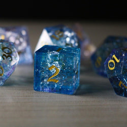 Blue Wing Forge Fire Glass DND Dice Set (ONLINE ORDER ONLY)