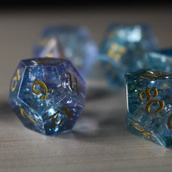 Blue Wing Forge Fire Glass DND Dice Set (ONLINE ORDER ONLY)