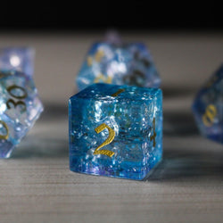 Blue Wing Forge Fire Glass DND Dice Set (ONLINE ORDER ONLY)