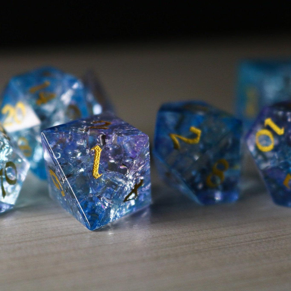 Blue Wing Forge Fire Glass DND Dice Set (ONLINE ORDER ONLY)
