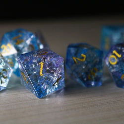 Blue Wing Forge Fire Glass DND Dice Set (ONLINE ORDER ONLY)