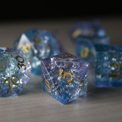 Blue Wing Forge Fire Glass DND Dice Set (ONLINE ORDER ONLY)