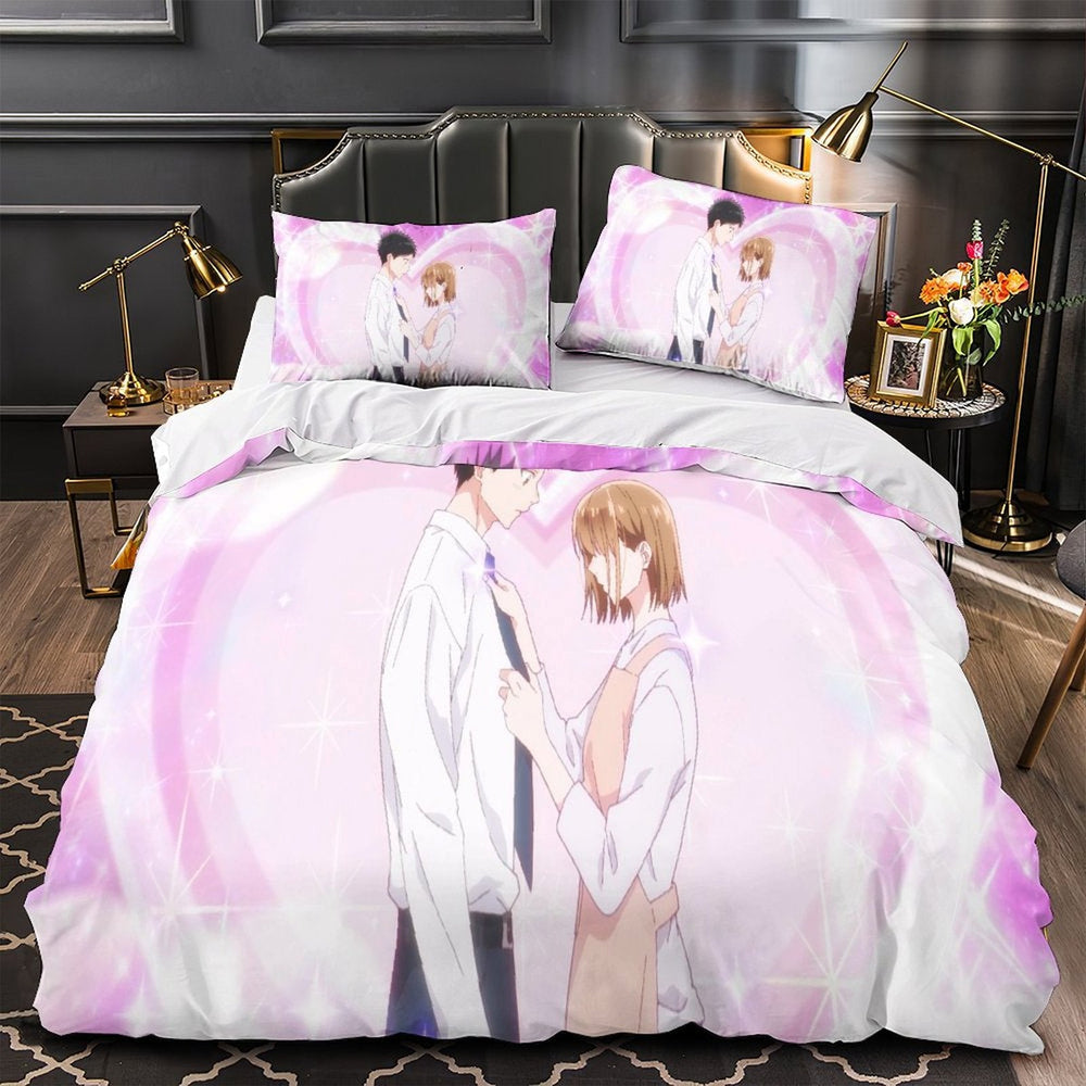 Blue Box Bedding Set Pattern Quilt Cover Without Filler (Online Order Only)