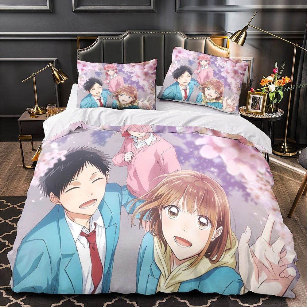 Blue Box Bedding Set Pattern Quilt Cover Without Filler (Online Order Only)