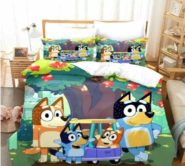 Bluey Bedding Set Pattern Kids Quilt Cover Without Filler (Online Order Only)