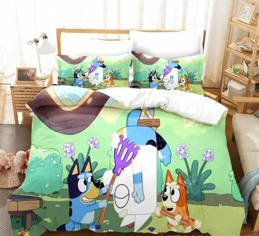 Bluey Bedding Set Pattern Kids Quilt Cover Without Filler (Online Order Only)