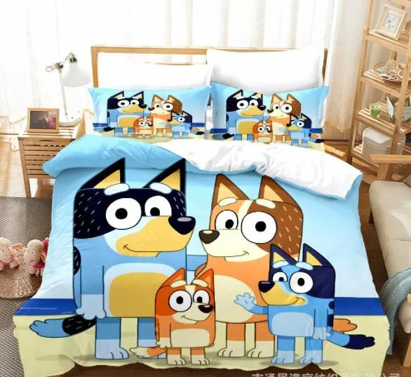 Bluey Bedding Set Pattern Kids Quilt Cover Without Filler (Online Order Only)