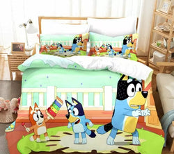 Bluey Bedding Set Pattern Kids Quilt Cover Without Filler (Online Order Only)