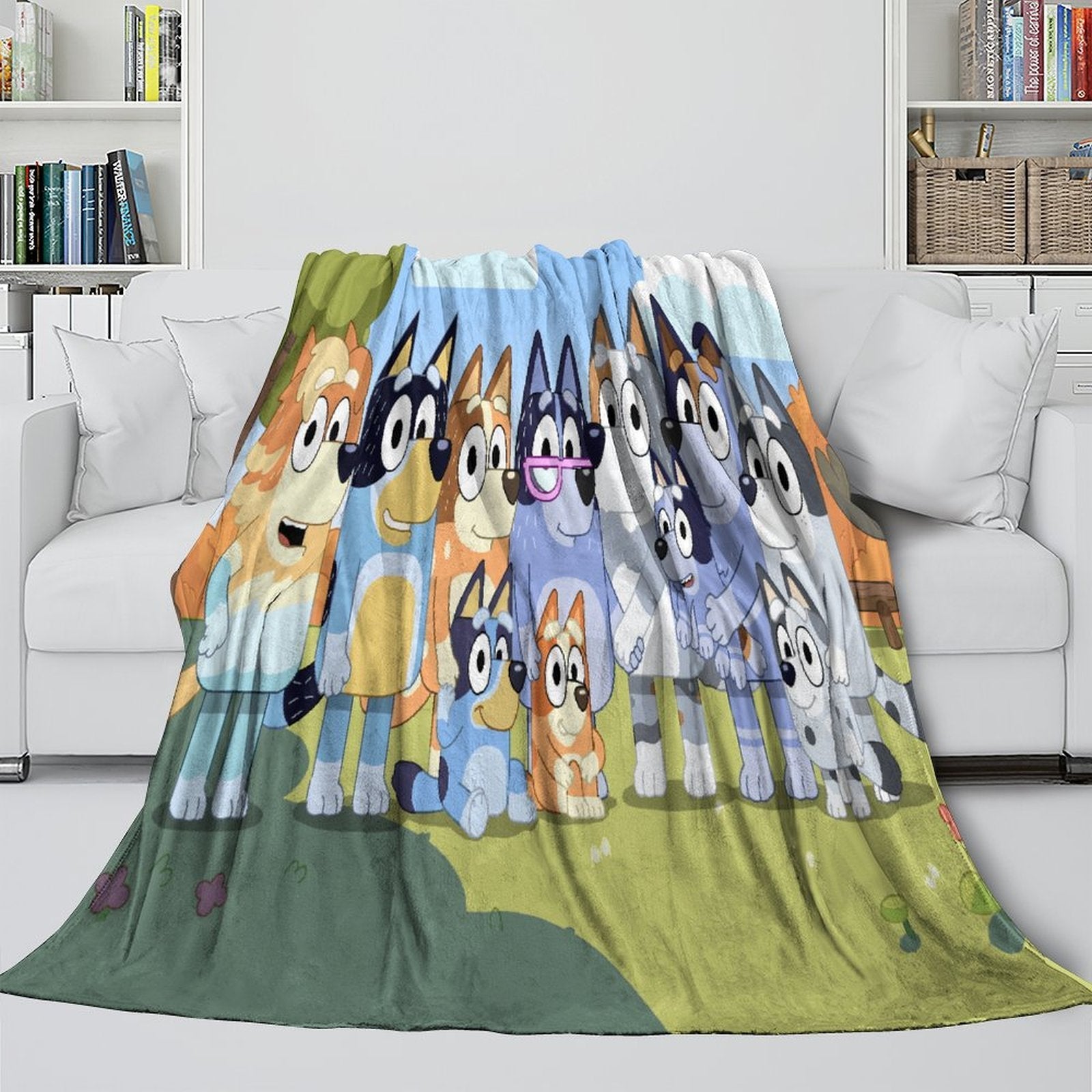 Bluey Blanket Pattern Flannel Kids Throw Room Decoration (ONLINE ORDER ONLY)