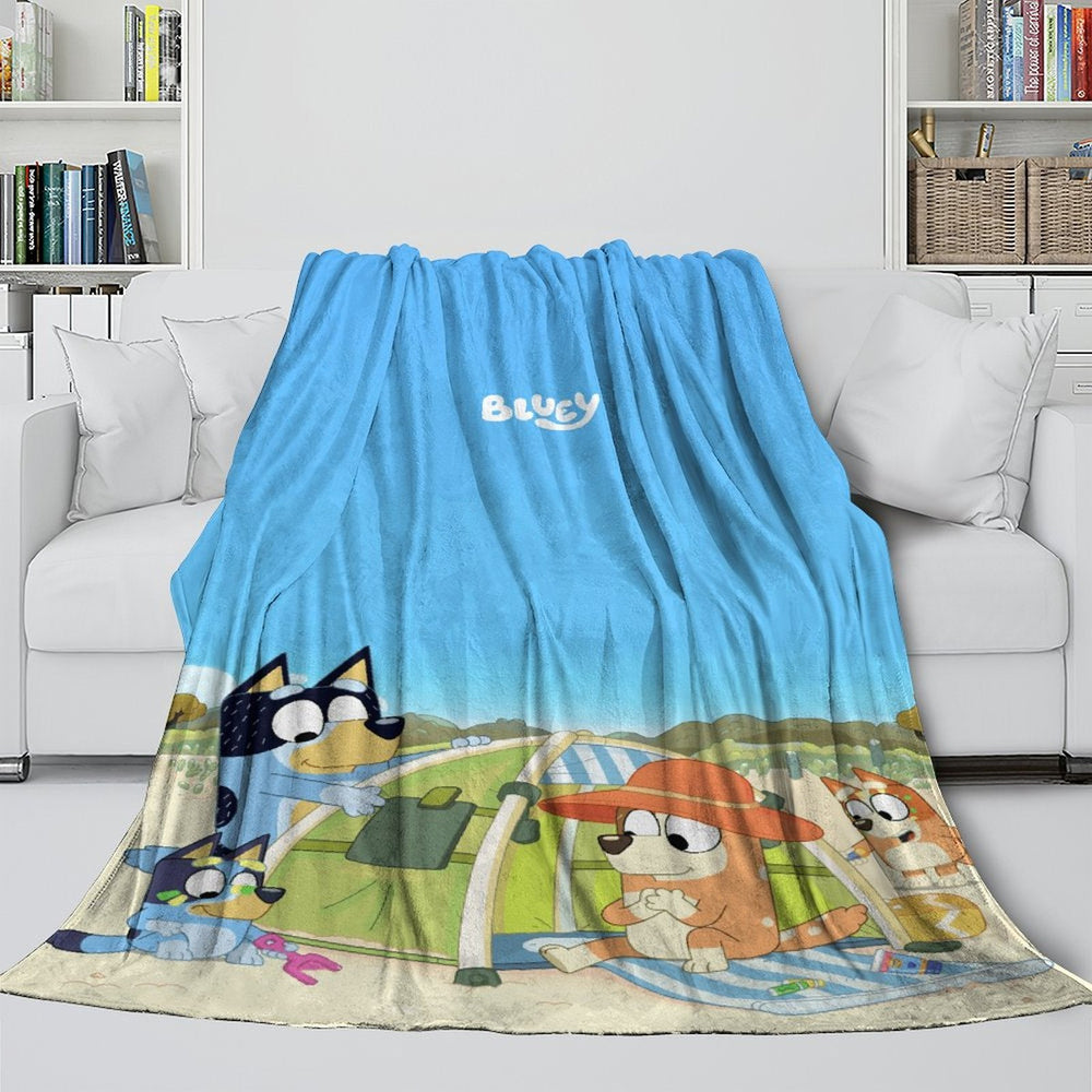 Bluey Blanket Pattern Flannel Kids Throw Room Decoration (ONLINE ORDER ONLY)
