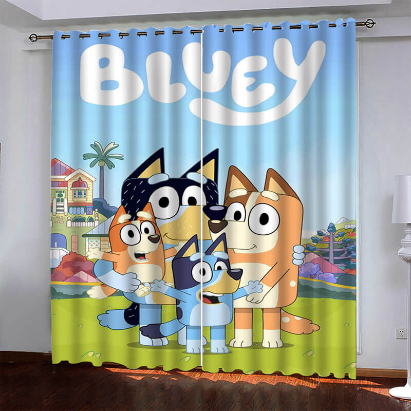 Bluey Curtains Blackout Window Drapes Room Decoration (Online Order Only)