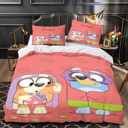 Bluey Duvet Cover Kids Bedding Set Without Filler Room Decoration (ONLINE ORDER ONLY)