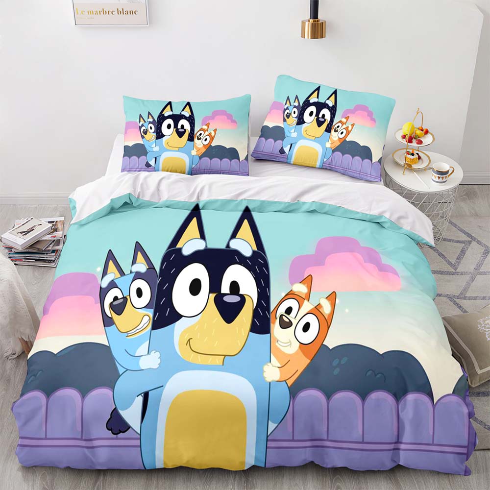 Bluey Pattern Bedding Set Quilt Cover Without Filler (Online Order Only)