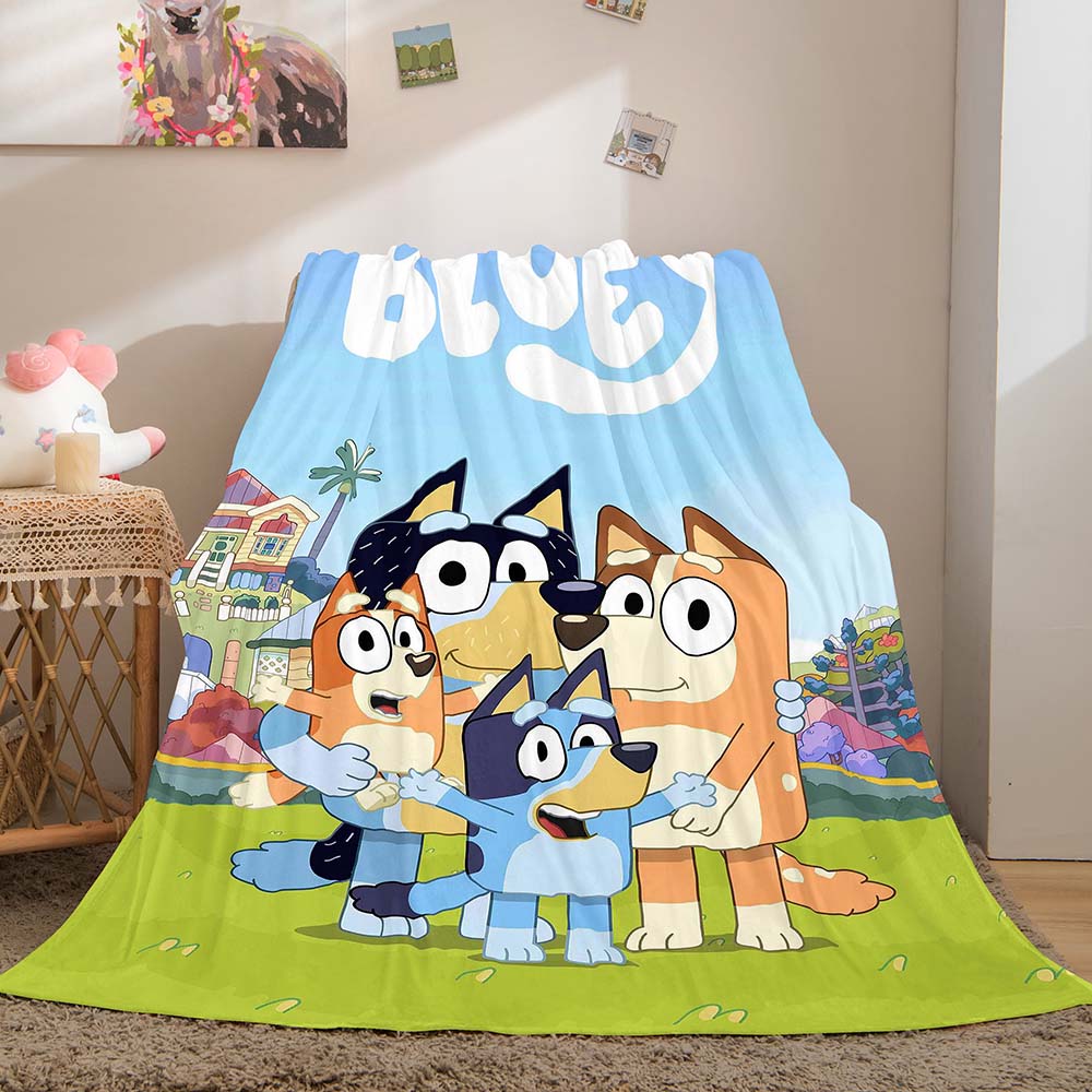 Bluey Pattern Blanket Flannel Throw Room Decoration (Online Order Only)