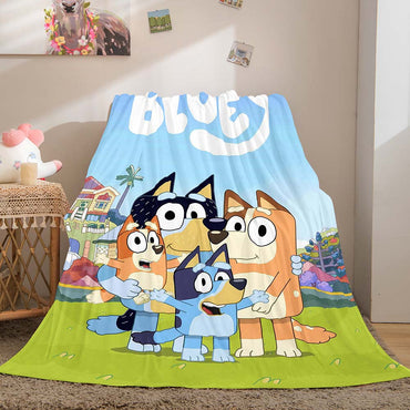 Bluey Pattern Blanket Flannel Throw Room Decoration (Online Order Only)