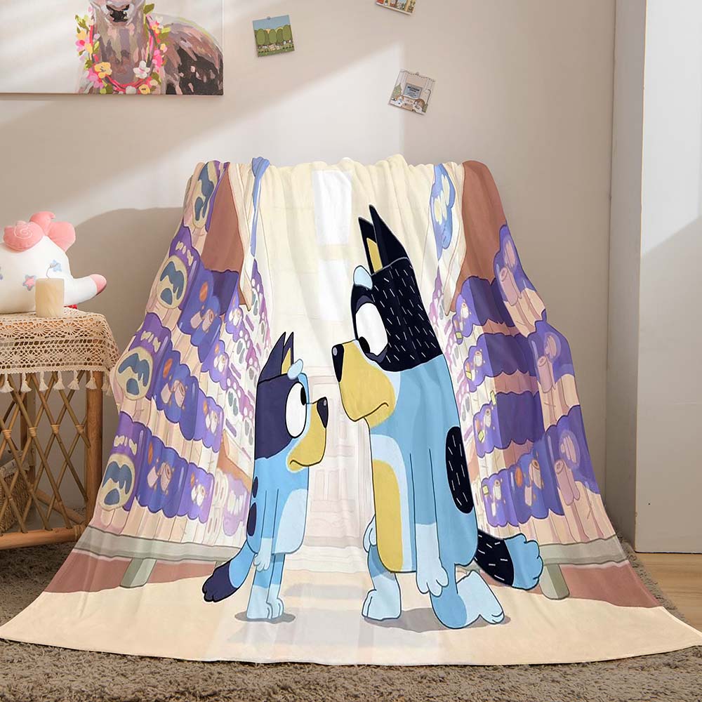 Bluey Pattern Blanket Flannel Throw Room Decoration (Online Order Only)