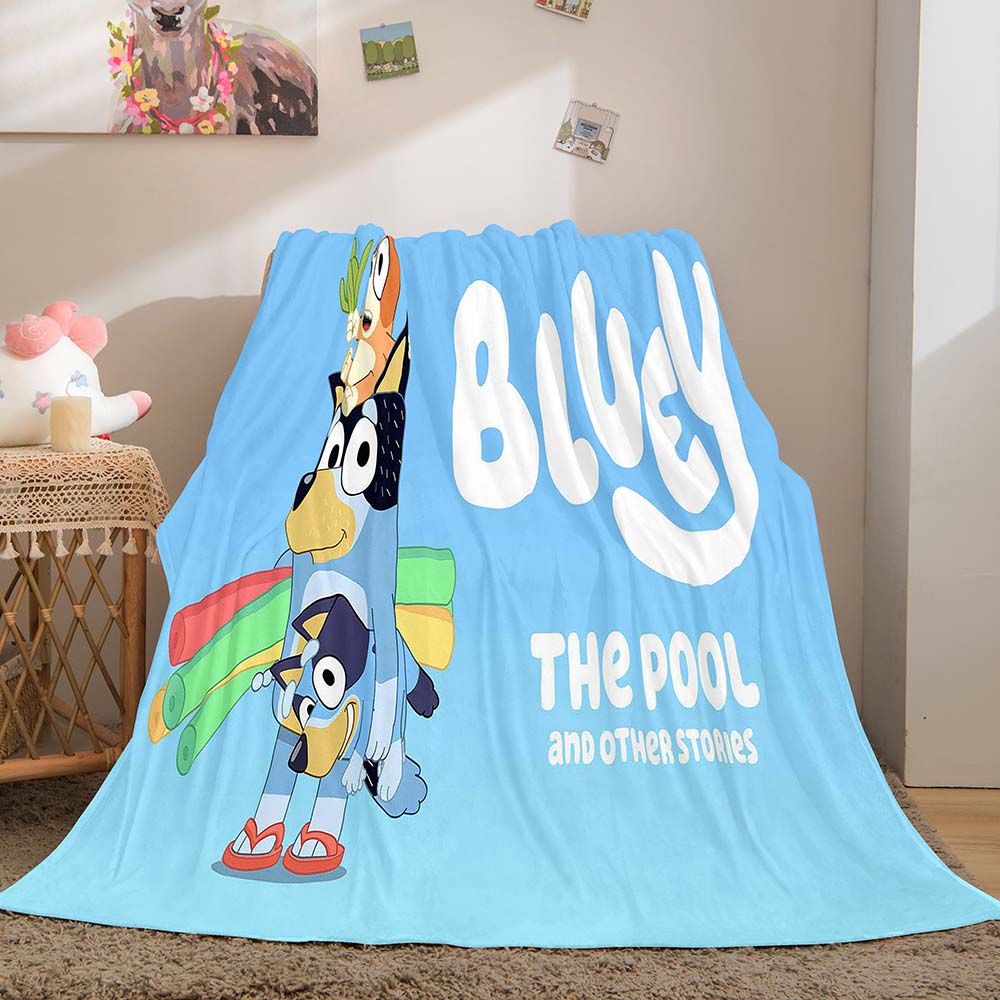 Bluey Pattern Blanket Flannel Throw Room Decoration (Online Order Only)