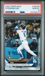 Graded 2025 Topps Now Hyeseong Kim #182SP Rookie RC Baseball Card PSA 10 Gem Mint (ONLINE ORDER ONLY)