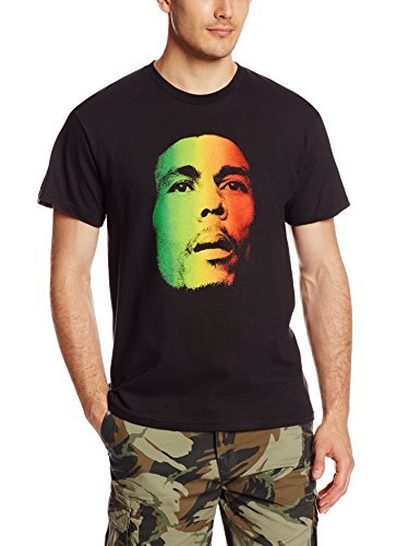 Zion Rootswear Men'S Bob Marley Face T-Shirt, Black, Medium [T-Shirt] (ONLINE ORDER ONLY)