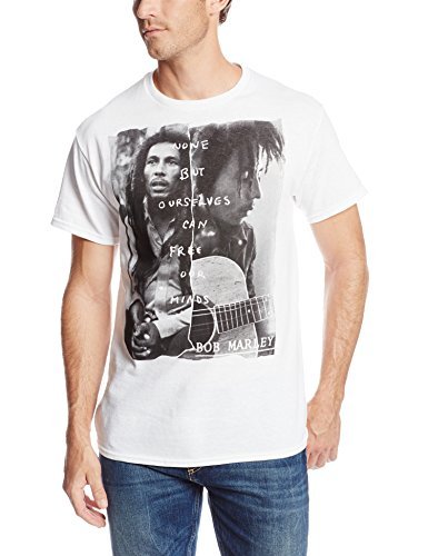 Zion Rootswear Men'S Bob Marley Free Our Minds T-Shirt, White, Xx-Large [T-Shirt] (ONLINE ORDER ONLY)