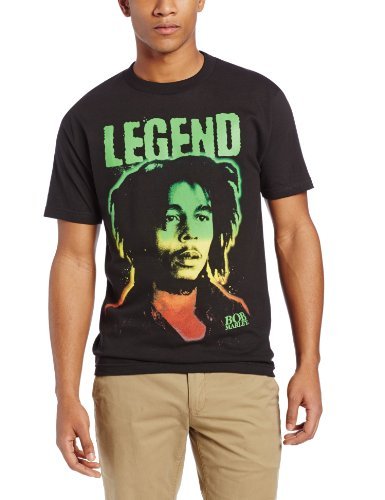 Zion Rootswear Men'S Bob Marley Legend Gradient T-Shirt, Black, Medium [T-Shirt] (ONLINE ORDER ONLY)