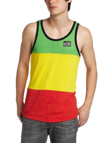 Zion Rootswear Men'S Bob Marley Patch Tank Top, Multi, Medium [T-Shirt] (ONLINE ORDER ONLY)