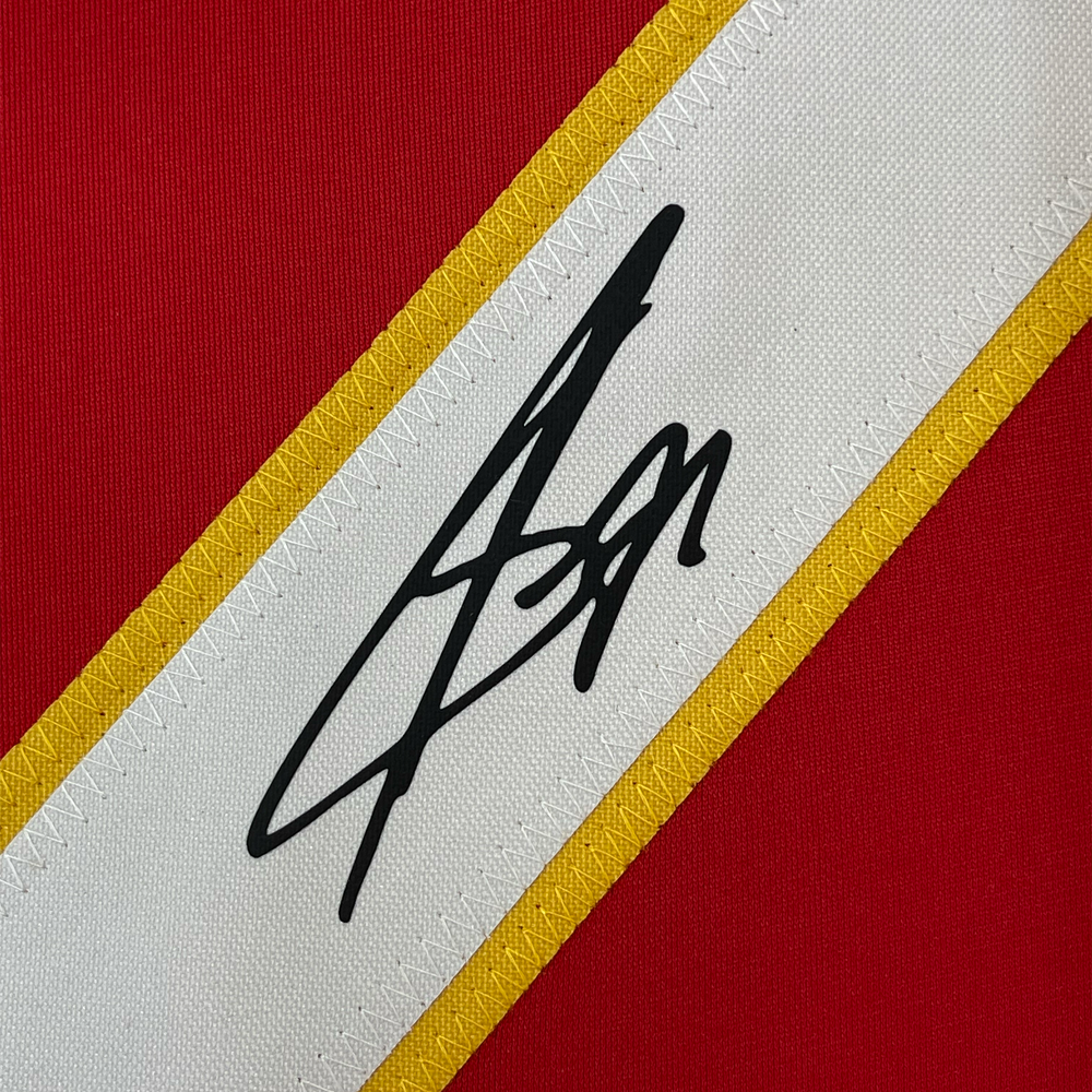 Framed Facsimile Autographed Sergei Bobrovsky 35x39 Florida Red Reprint Laser Auto Hockey Jersey (ONLINE ORDER ONLY)