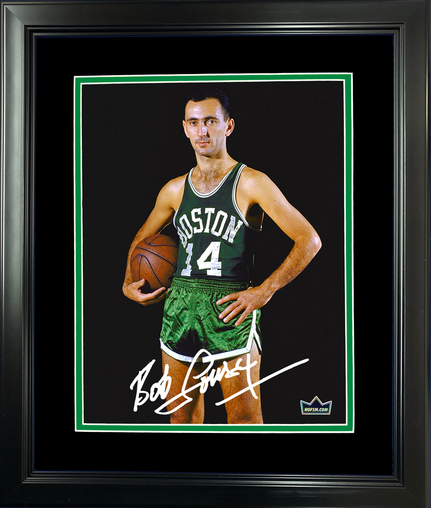 Framed Bob Cousy Facsimile Laser Engraved Signature Auto 11"x14" Basketball Photo HOFSM Holo (ONLINE ORDER ONLY)