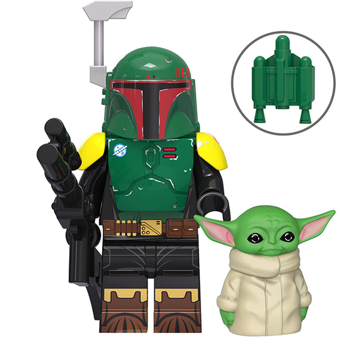 Boba Fett & Grogu Lego Minifigures Custom Toys (ONLINE ORDER ONLY)