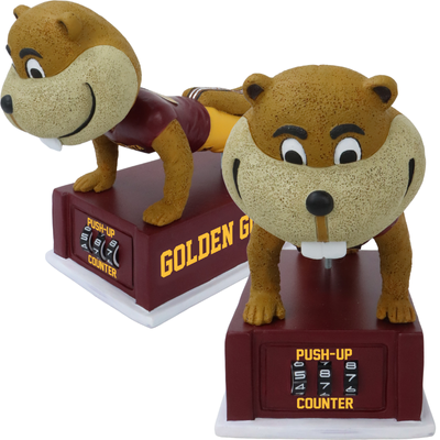 Goldy Gopher Minnesota Golden Gophers Mascot Push-Up Counter Bobblehead (ONLINE ORDER ONLY)