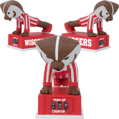 Bucky Badger Wisconsin Badgers Mascot Push-Up Counter Bobblehead (ONLINE ORDER ONLY)