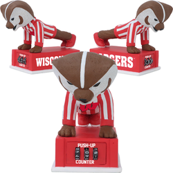 Bucky Badger Wisconsin Badgers Mascot Push-Up Counter Bobblehead (ONLINE ORDER ONLY)