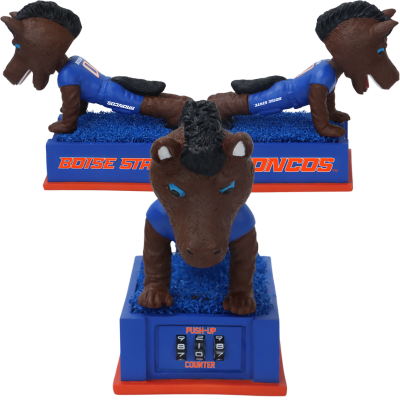 Buster Bronco Boise State Broncos Mascot Push-Up Counter Bobblehead (Presale) (ONLINE ORDER ONLY)