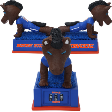 Buster Bronco Boise State Broncos Mascot Push-Up Counter Bobblehead (Presale) (ONLINE ORDER ONLY)
