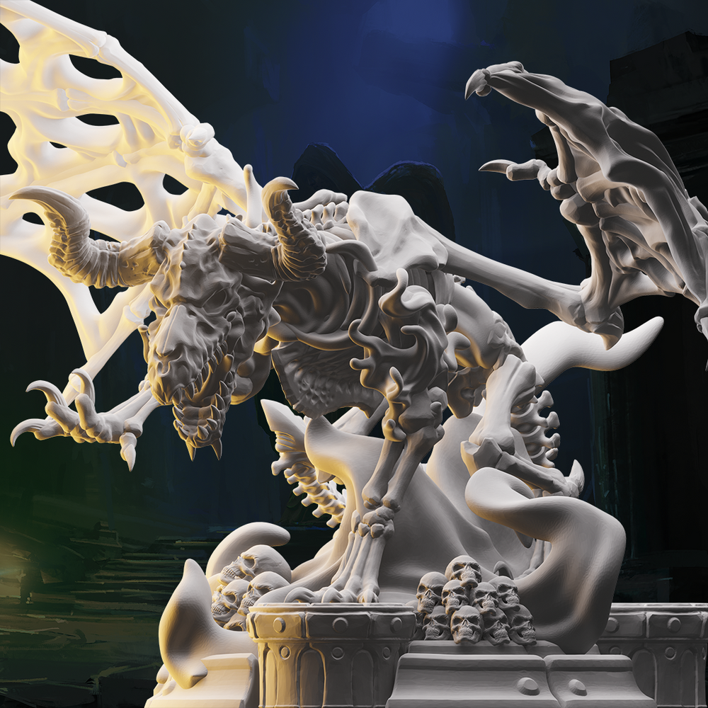 3D Printed Nafarrate Skeletons Army Bone Dragon Set 28mm 32mm D&D (Online Only)