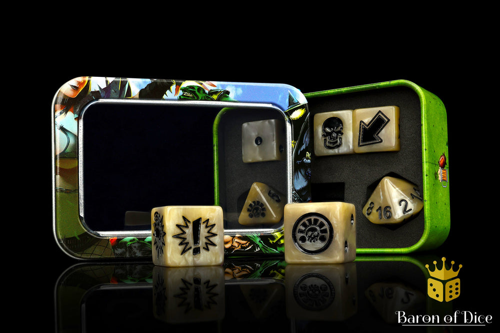 Bone - Bloody Football Dice (Set of 7) (ONLINE ORDER ONLY)