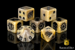 Bone - Bloody Football Dice (Set of 7) (ONLINE ORDER ONLY)