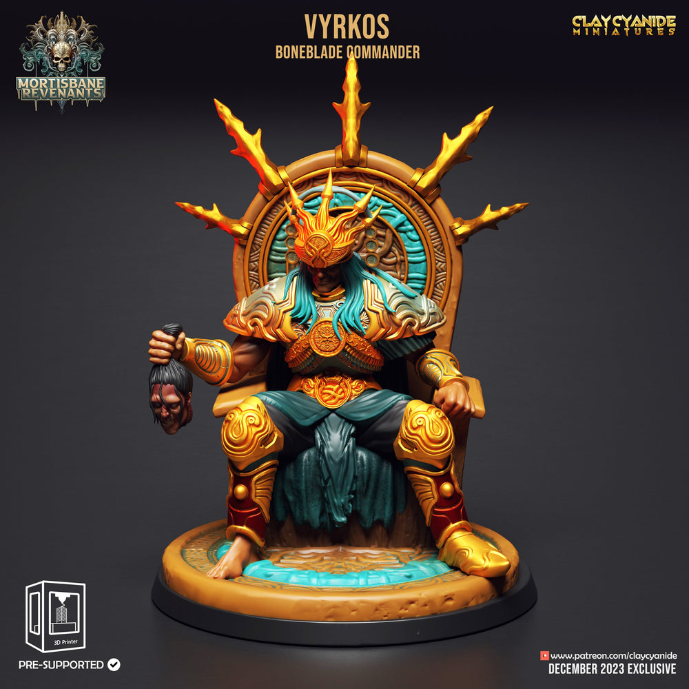 3D Printed Clay Cyanide Mortisbane Revenants - Vyrkos Boneblade Commander 28mm 32mm D&D (Online Only)