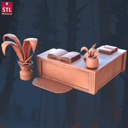 3D Printed STL Miniatures Books and Tomes Set 28 - 32mm War Gaming D&D (Online Only)