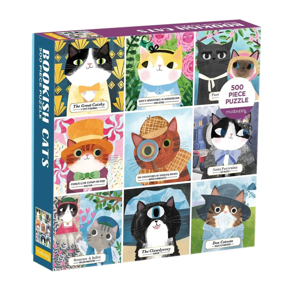 Bookish Cats 500 Piece Jigsaw Puzzle Mudpuppy (ONLINE ORDER ONLY)