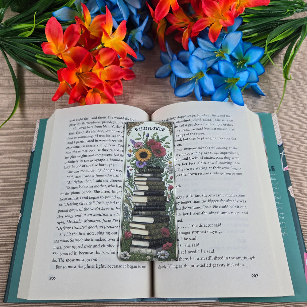 Beautiful Flowers and Books Bookmark (ONLINE ORDER ONLY)