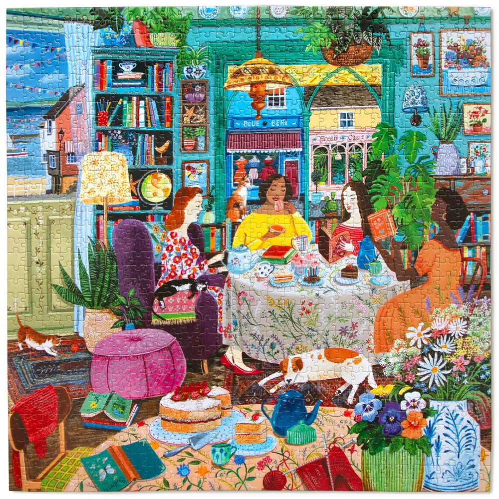 Books & Tea by the Sea 1000 Piece Jigsaw Puzzle eeBoo