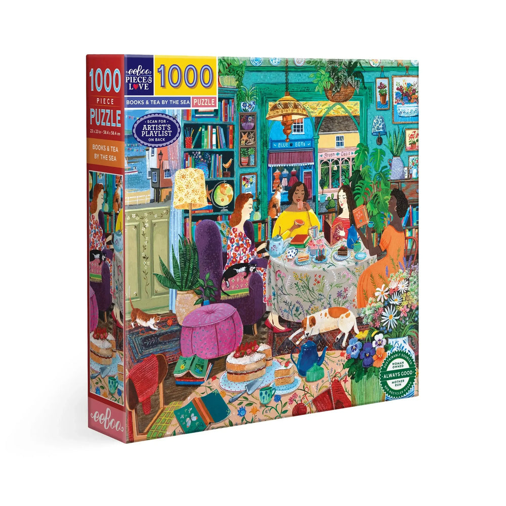 Books & Tea by the Sea 1000 Piece Jigsaw Puzzle eeBoo