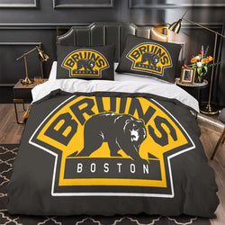 Boston Bruins Bedding Set Pattren Quilt Duvet Cover Without Filler (Online Order Only)