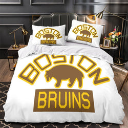 Boston Bruins Bedding Set Pattren Quilt Duvet Cover Without Filler (Online Order Only)