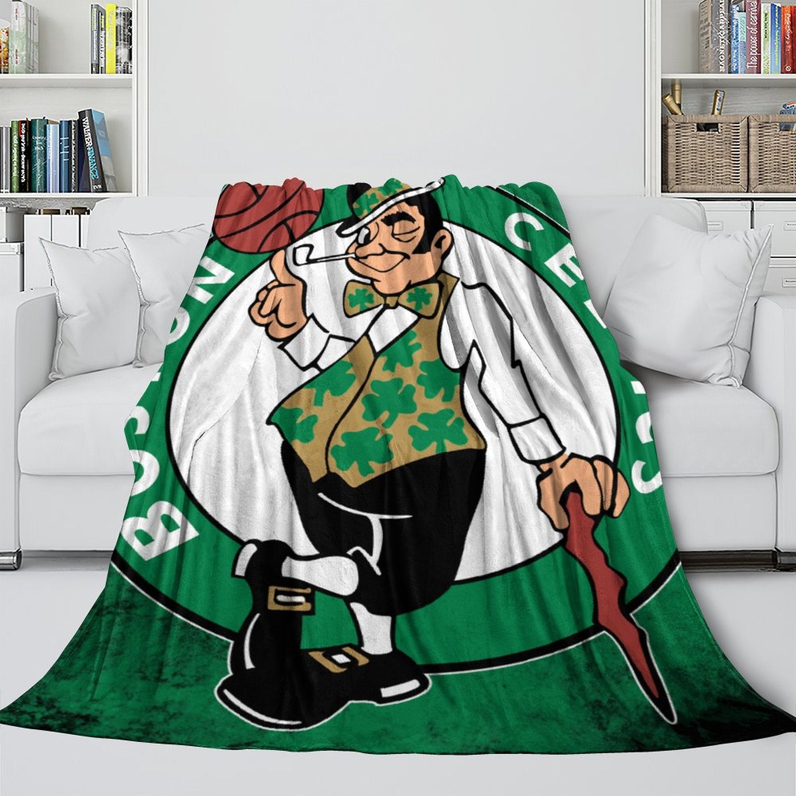 Boston Celtics Blanket Flannel Throw Room Decoration (Online Order Only)